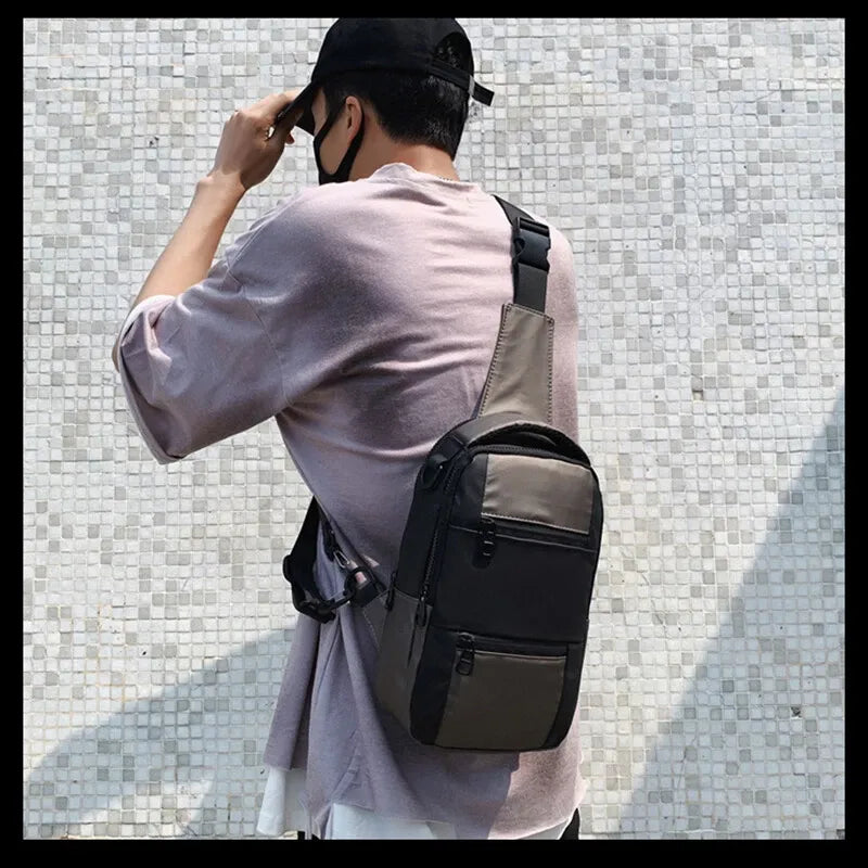 Men Women Shoulder Bag Sling Crossbody Chest Nylon Travel Outdoor Backpack
