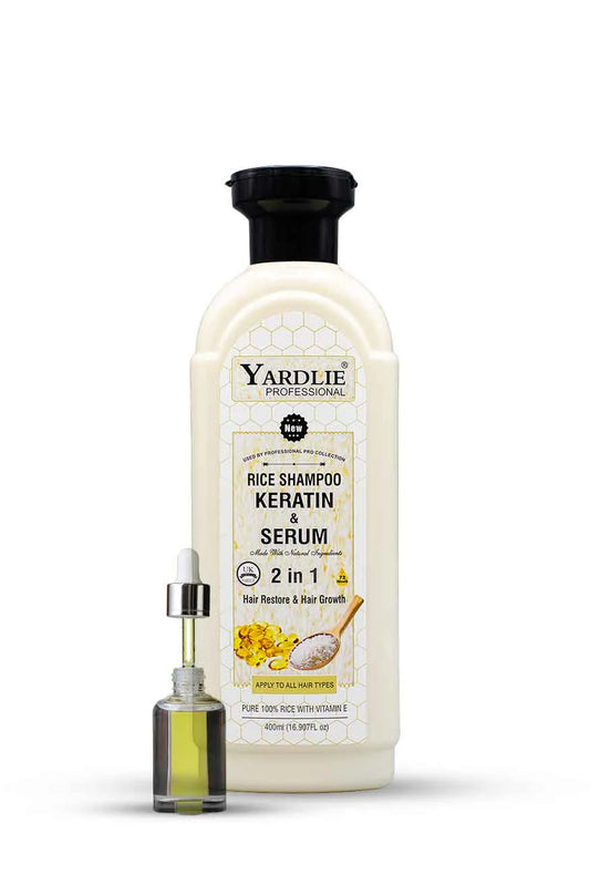 Yardlie Professional Rice Shampoo with Keratin and Serum 2 in 1