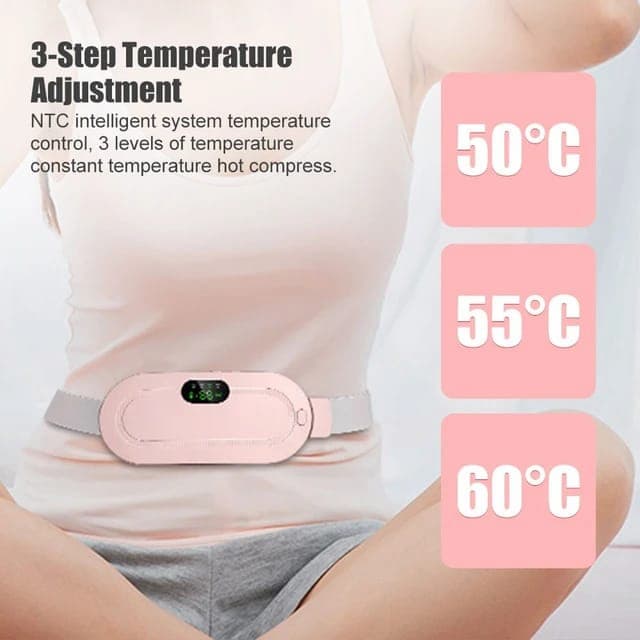 Period cramp relief heating belt for menstrual pain 