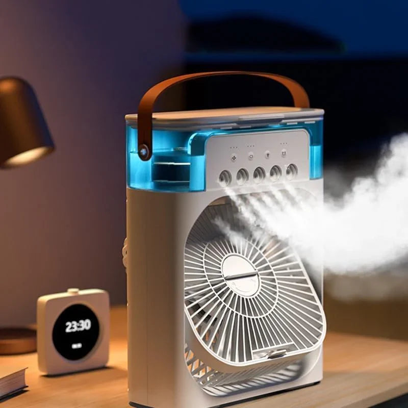 Portable air conditioner fan USB personal air cooler with 7 color lights